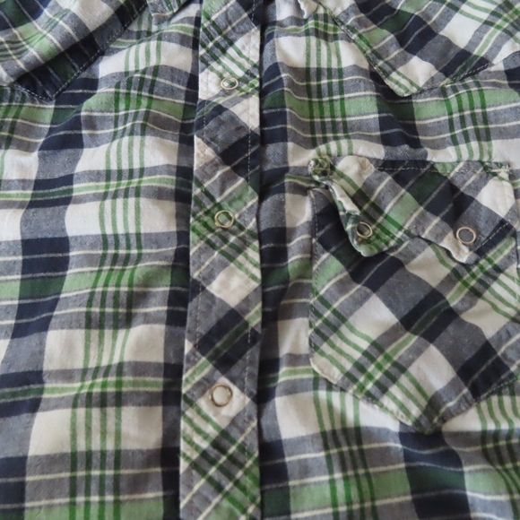 Engineered Garments Check plaid Western Shirt Pearl Snap Button Up Made In USA - Picture 2 of 7